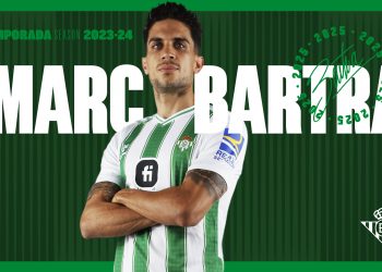 Imagen de la renovación de Marc Bartra | Imagen: Real Betis