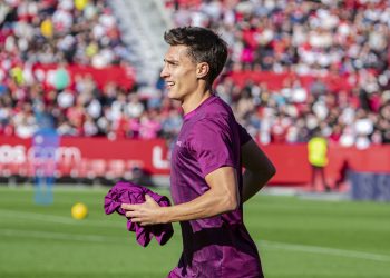 Federico Gattoni entrenando en el Ramón Sánchez-Pizjuán | Imagen: Mario Míjenz