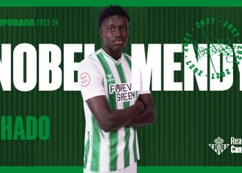 Imagen de Nobel Mendy como nuevo jugador en propiedad del Betis | Imagen: Real Betis