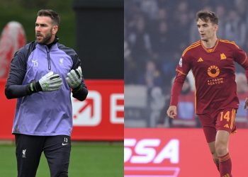 Adrián San Miguel con el Liverpool y Diego Llorente con la AS Roma, nuevos fichajes del Real Betis | Imagen: Adrián San Miguel y Llorente