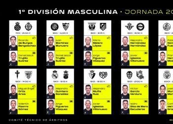 Estos son los árbitros de la jornada 20