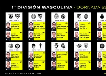 Estos son los árbitros de la jornada 22