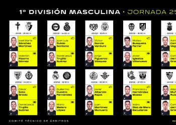 Estos son los árbitros de la jornada 25
