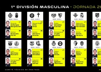 Estos son los árbitros de la jornada 26