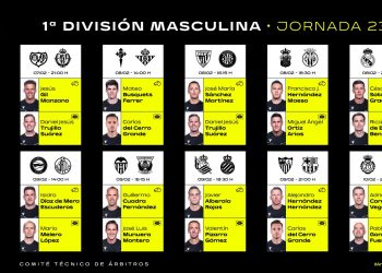 Estos son los árbitros de la jornada 23