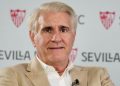 Antonio Cordón, director de fútbol profesional del Sevilla FC, haciendo declaraciones en una entrevista.| Imagen: X.