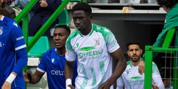 Gnangoro Bouare en un partido con el Atlético Sanluqueño