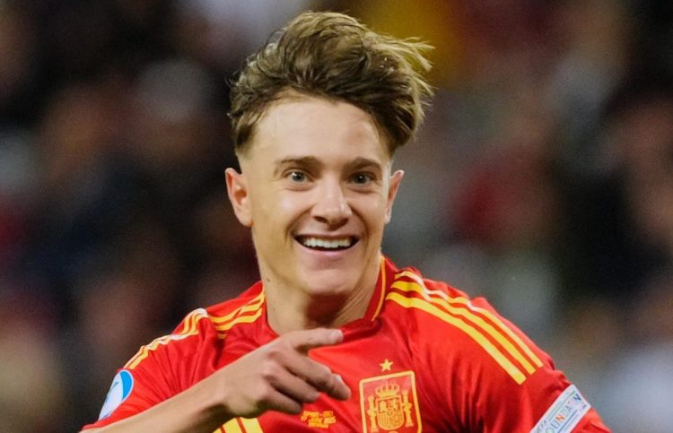 Jesús Rodríguez celebrando el gol que anotó con la Selección ante Italia. | Imagen: RFEF.