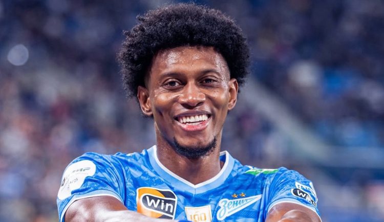 Mateo Cassiera, jugador que interesa al Sevilla, celebrando un gol con el Zenit. | Imagen: X.