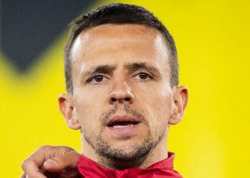 Nemanja Maksimovic antes de disputar un partido con la Selección de Serbia. | Imagen: X.