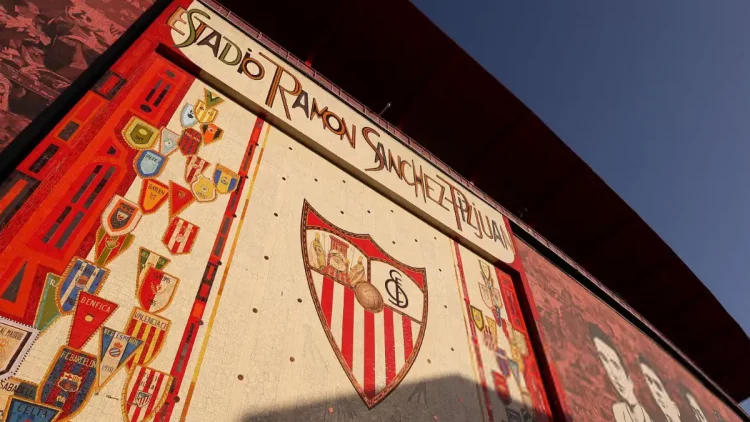 Fachada Ramón Sánchez-Pizjuán, estadio del Sevilla FC. | Imagen: página web Sevilla FC.