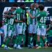 Jugadores del Real Betis celebrando un gol. | Imagen: perfil de X @RealBetis.