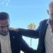 Antony y Manu Fajardo durante la presentación del brasileño como nuevo jugador del Real Betis. | Imagen: perfil de X @ZonaMixta__.