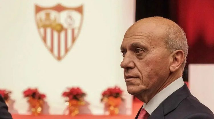 Del Nido Benavente en un acto del Sevilla FC. | Imagen: perfil de X @ZonaMixta__.