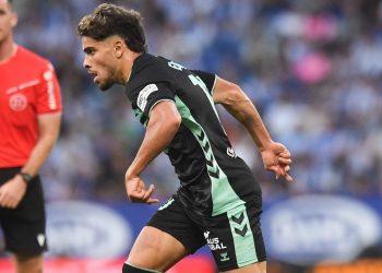 Ez Abde durante el Espanyol-Real Betis