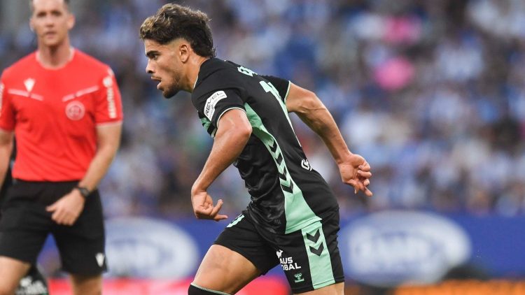 Ez Abde durante el Espanyol-Real Betis