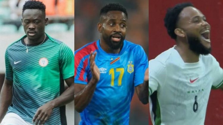 Akor, Bakambu y Ejuke durante sus partidos en África con sus respectivas selecciones