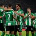 Celebración de los jugadores del Real Betis tras uno de los goles al Mallorca