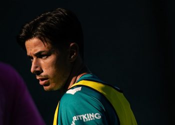 Valentín Gómez durante un entrenamiento con el Real Betis