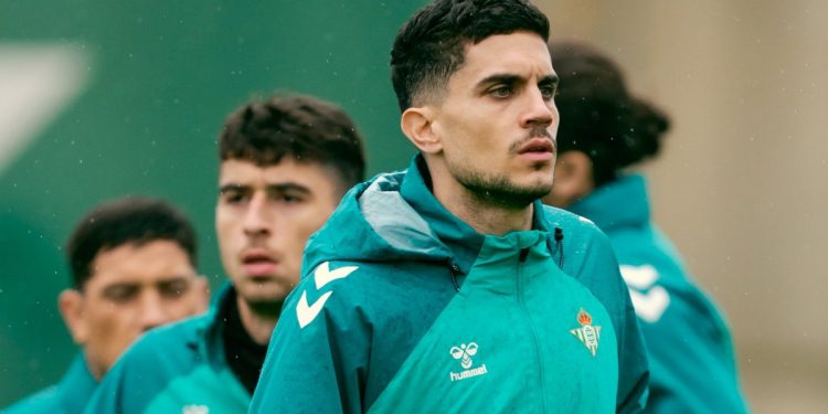 Jugadores del Betis realizando un entrenamiento. | Imagen: perfil de X @RealBetis.