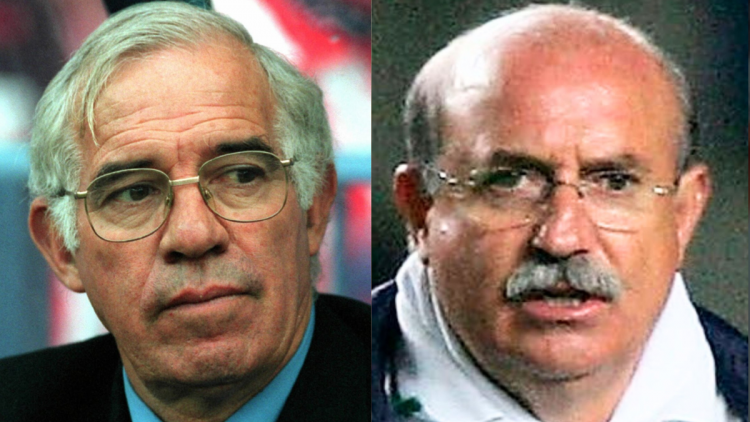 Luis Aragonés y Lorenzo Serra Ferrer, entrenadores de Juan Sabas. | Imagen: Edit Luis Alfonso Fernández.