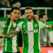 Ruibal y Antony celebran el primer gol del Betis ante el Panathinaikos | Imagen: Real Betis