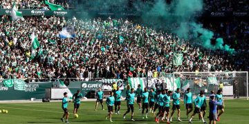 Entrenamiento celebrado por el Betis antes del derbi. | Imagen: X.