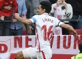 Jesús Navas celebrando un gol anotado con la camiseta del Sevilla. | Imagen: página web Sevilla FC.