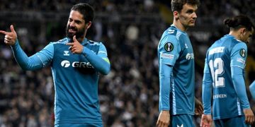 Isco celebrando un gol ante el Vitória Guimarães. | Imagen: X.