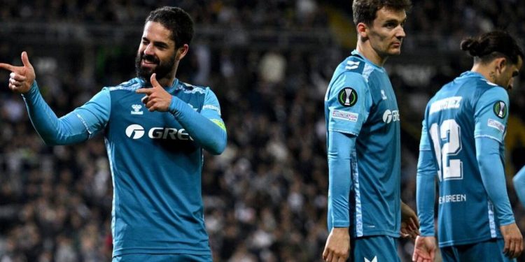 Isco celebrando un gol ante el Vitória Guimarães. | Imagen: X.