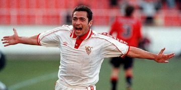 Gabi Moya celebrando un gol con el Sevilla FC. | Imagen: perfil de X @SevillaFC.