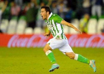 Salvador Agra celebrando un gol con el Real Betis. | Imagen: X.