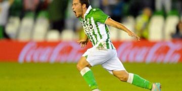 Salvador Agra celebrando un gol con el Real Betis. | Imagen: X.